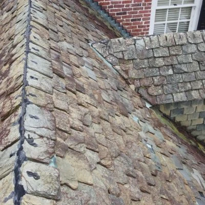 A worn roof in need of replacement