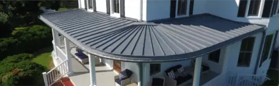 Home with metal roof