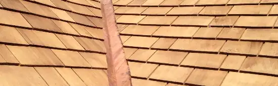 Wood shake roof